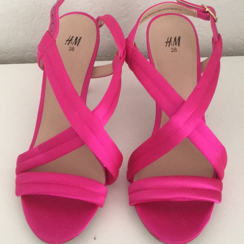 Hot Pink Strappy Sandals